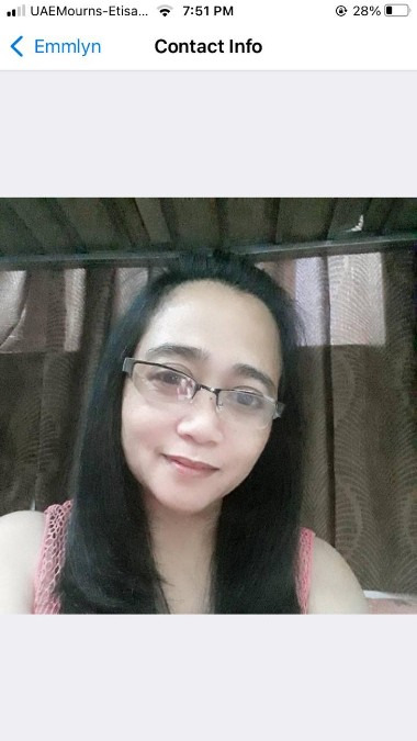 Emmalyn Gallego, 49, Abu Dhabi, United Arab Emirates